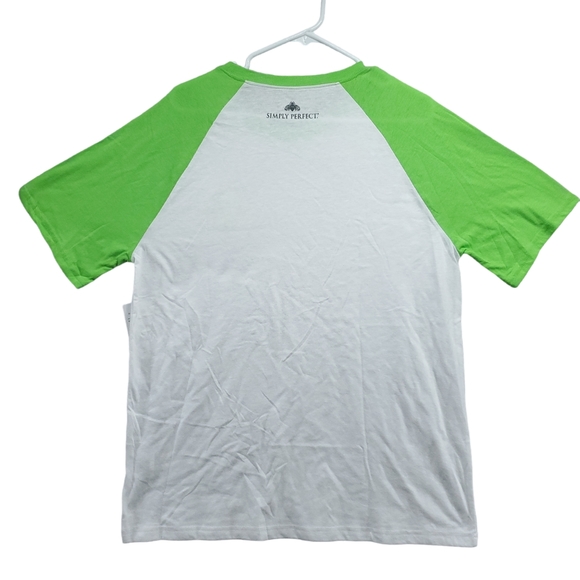 PATRON TEQUILA Organic Cotton JERSEY T SHIRT Med - Large White & Lime Green SOFT - Picture 2 of 9